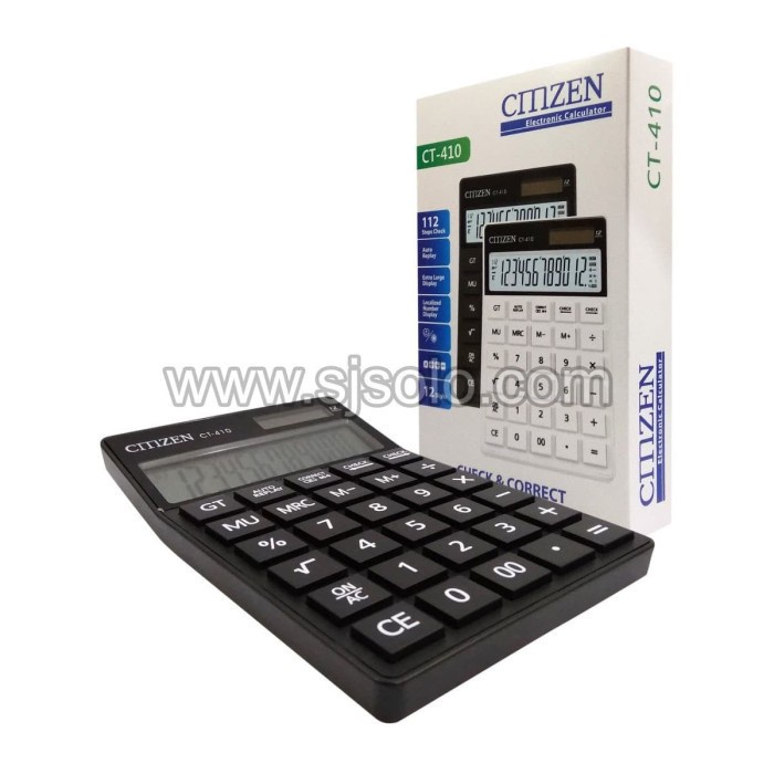 

Kalkulator Dekstop Calculator CMZEN CT-410 CT410 12 Digit mirip citizen