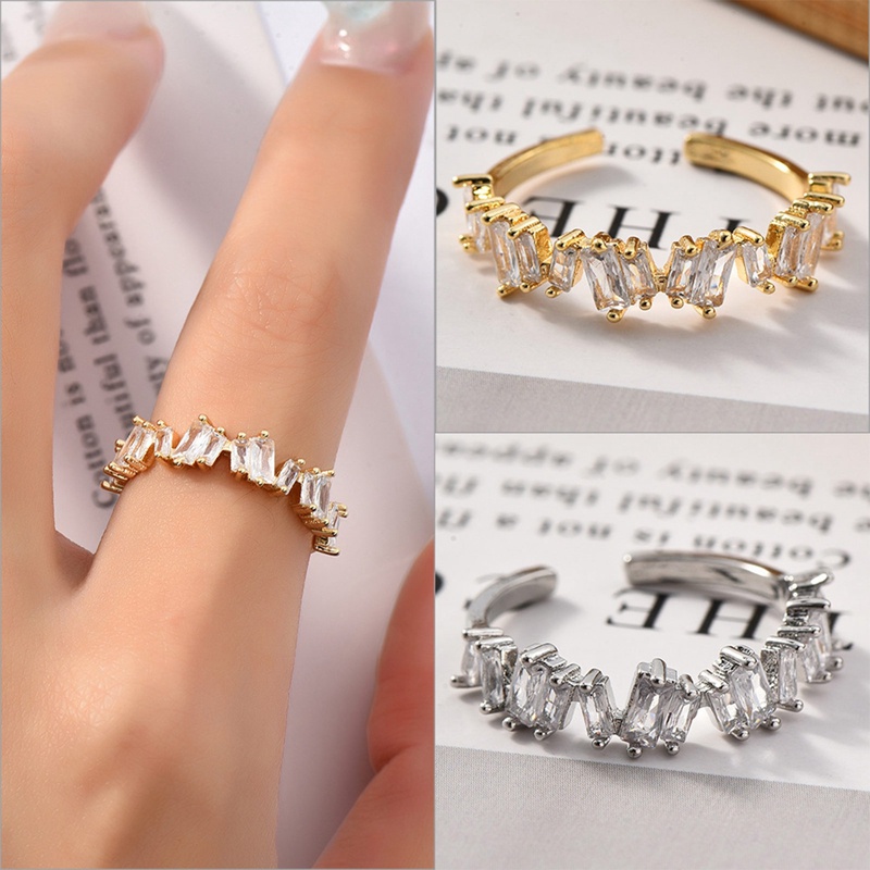 Kepada Putriku Indah Patah Pembukaan Cincin Untuk Wanita Mewah Cubic Zirconic Rings Pernikahan Pertunangan Perhiasan