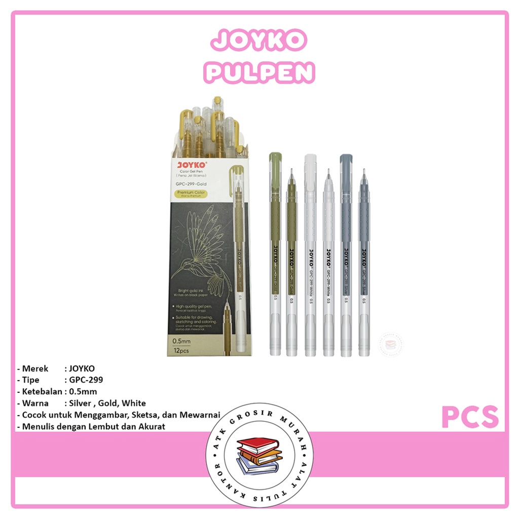 

JOYKO - Gel Pen GPC - 299 Pulpen Warna - Pcs