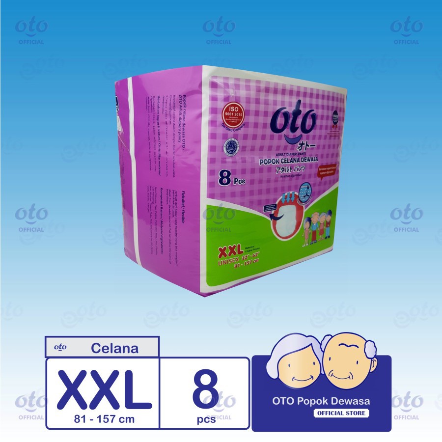 OTO Diapers Adult Pants Popok Dewasa model Celana Ukuran XXL - isi 8 pcs