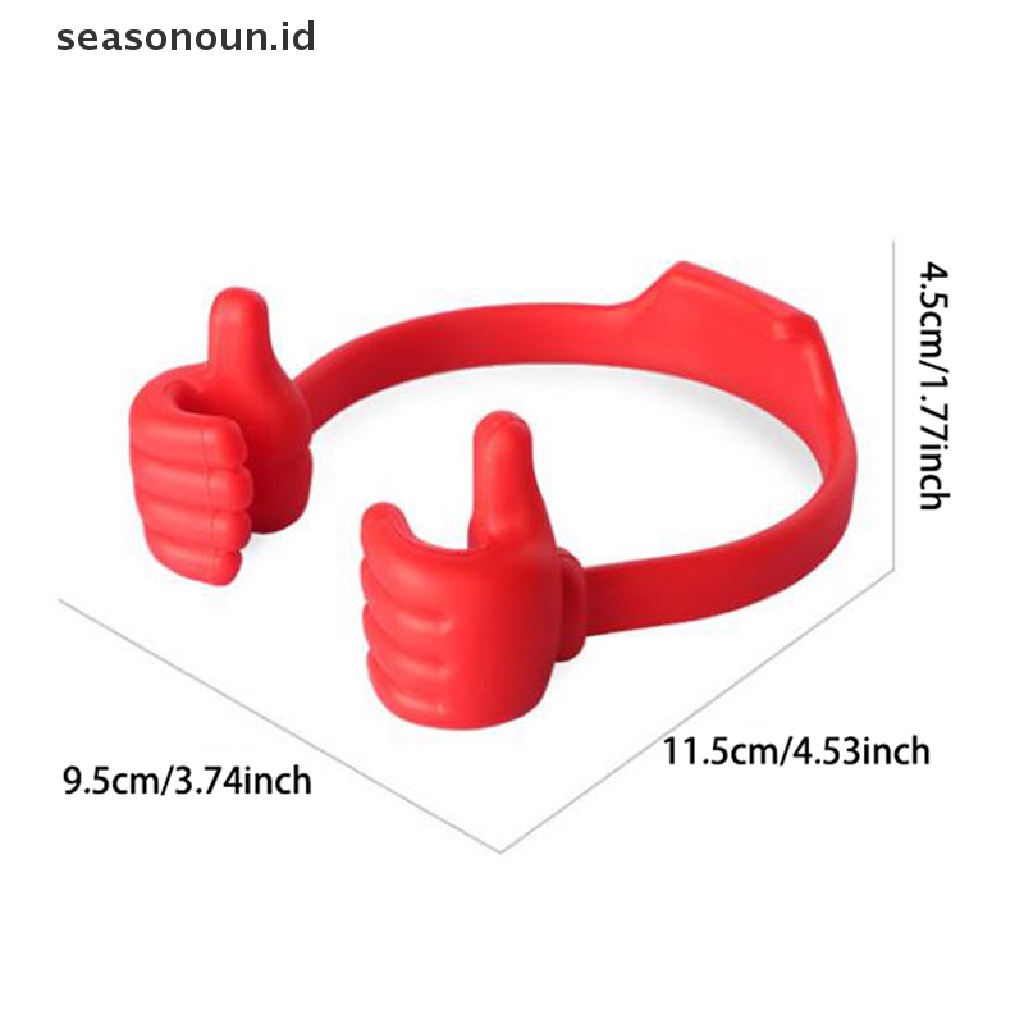 Seasonoun Portable Thumb Handphone Holder Untuk Hp Tablet Universal Meja Kantor Desktop Holder.