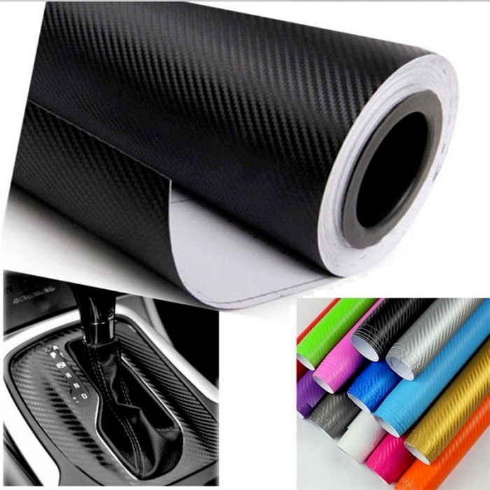 Carbon Stiker Sticker Serat Karbon 3D Vinyl Wrap Motor Mobil Laptop