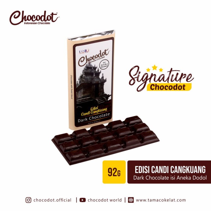 Chocodot Cokelat Isi Dodol Edisi Candi Cangkuang