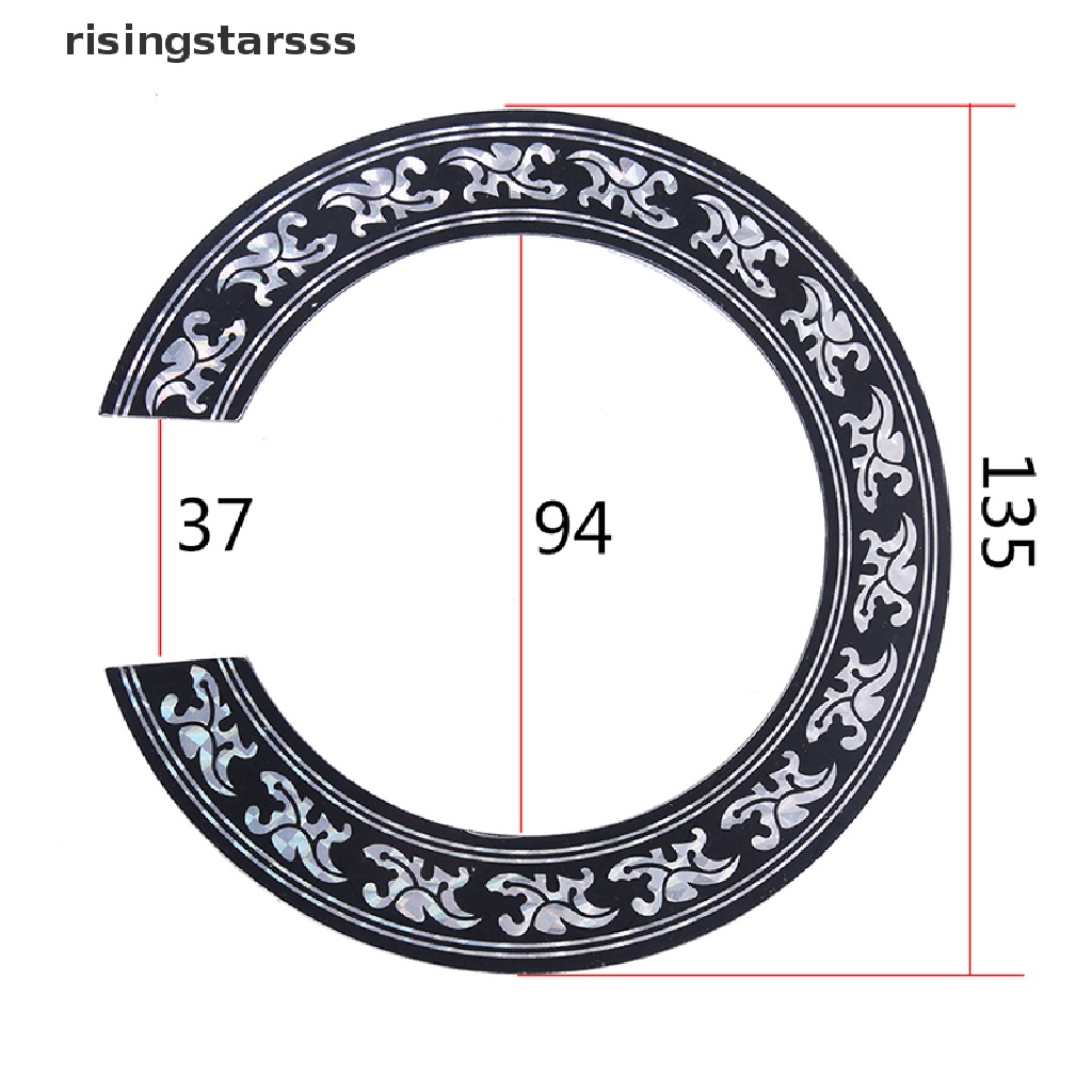 Rsid Span-new Ukuran 104mm 94mm inch PVC Keras Lingkaran Gitar Lubang Suara Roset Inlay Jelly