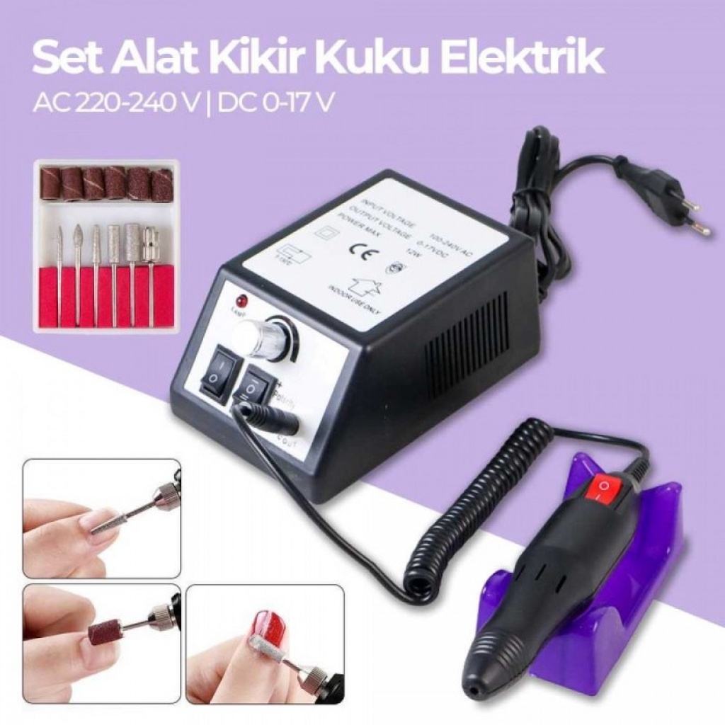 Mesin Perawatan Kuku Elektrik Kecepatan Adjustable Nail Machine Manicure Pedicure