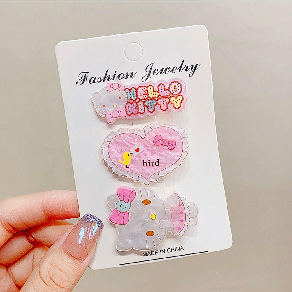 Mxbeauty Gadis Jepit Rambut Menggemaskan Manis Indah KT Kucing Hiasan Kepala Gadis Hadiah Hiasan Kepala Alloy Wanita Jepit