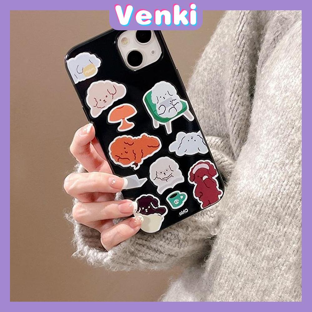 Case iPhone 11 Soft TPU Glossy Black Candy Case Cute Cartoon Dog Camera Protection Shockproof For iPhone 14 13 12 11 Pro Max 7 8 Plus X XR