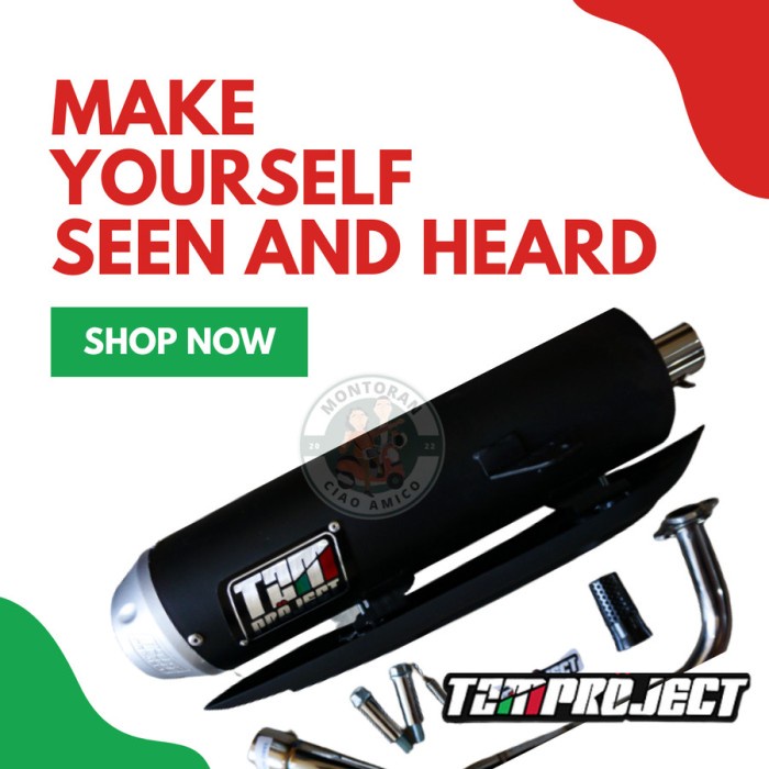Terlaris Knalpot Tzm Project Std Non Ss Pro Full Package Beat & Scoopy Fi/Karbu