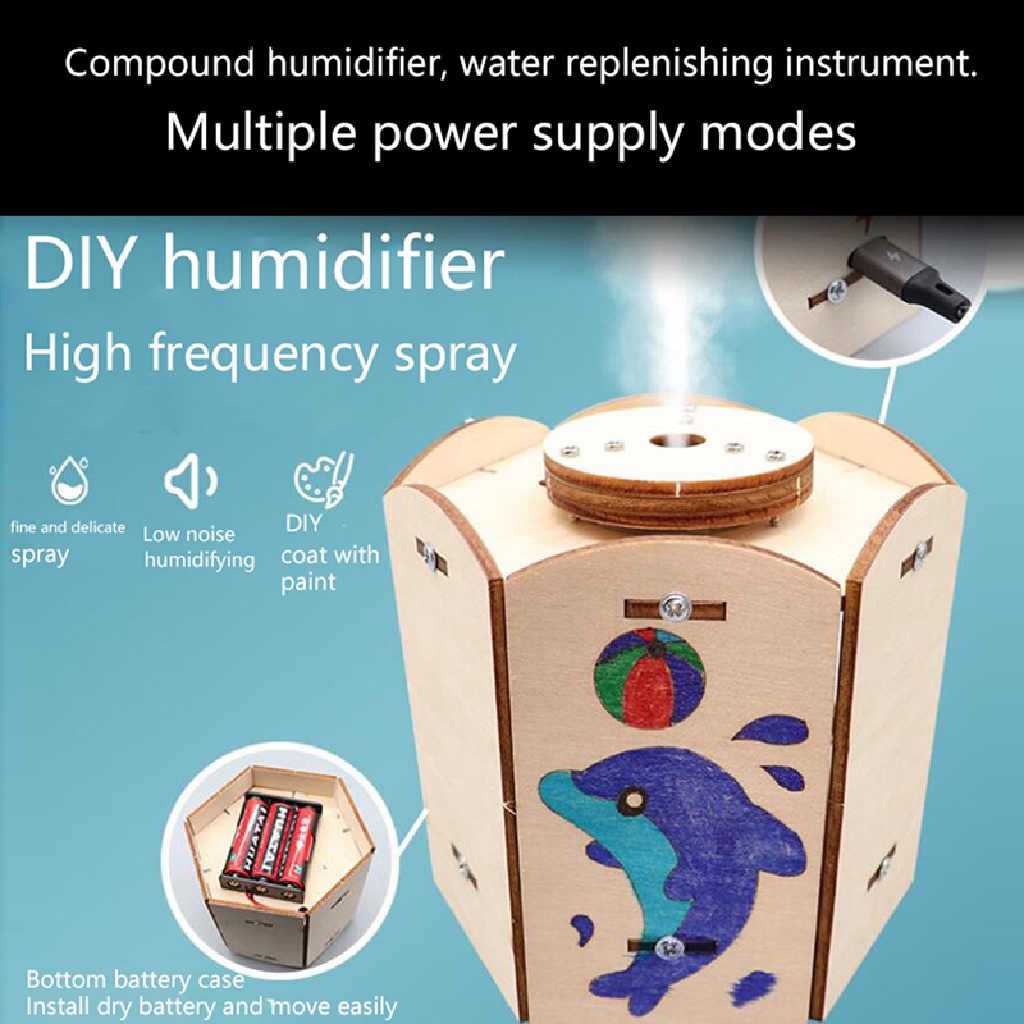 Seasonoun USB Mini Humidifier DIY Kits Papan Sirkuit Fogger Lembaran Oskilag.