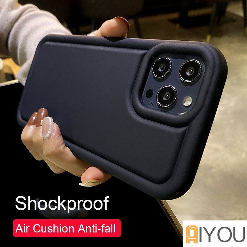 IPHONE Soft Case Silikon anti-drop Ungu Sederhana Baru Kompatibel Dengan Iphone11 12 13 14 Pro Max14 Plus X XR Xs Max 7 8 Case Shockproof Cover