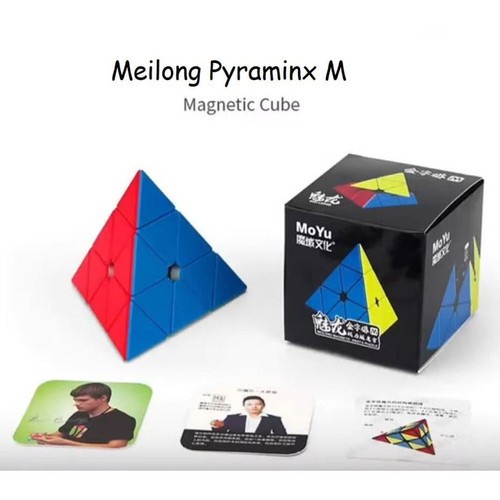 Rubik Pyraminx Magnetik Moyu Meilong Stickerless - Rubik Piramida