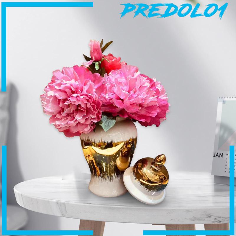 [Predolo1] Porcelain Ginger Jar Ceramic Storage Tank Keramik Vas Bunga Pajangan