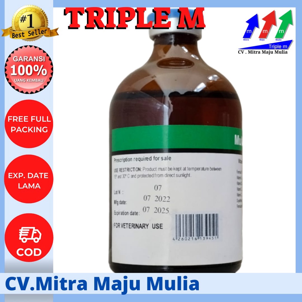 Multivitamin Rheinvit inj 100 ml Triple M - Multi Vitamin Injeksi