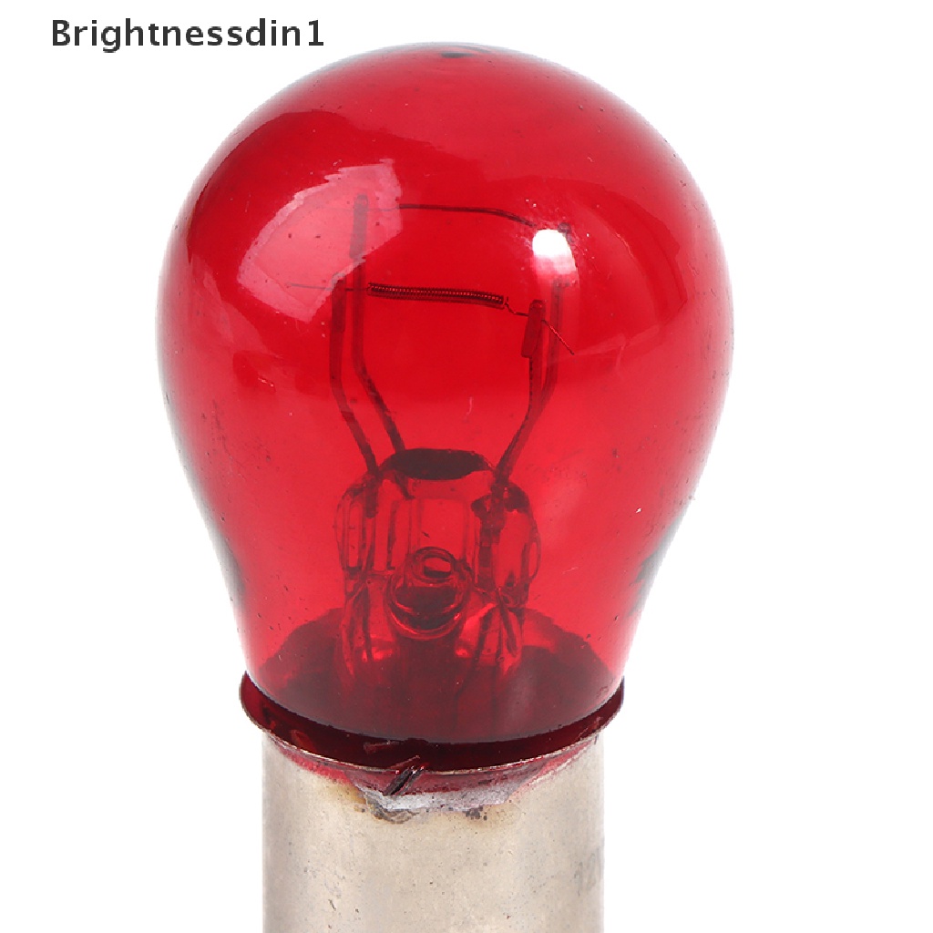 [Brightnessdin1] 2pcs BAW15D Red Rem Stop Tail Light Bohlam Mobil 12V Sein Lampu Peringatan Butik