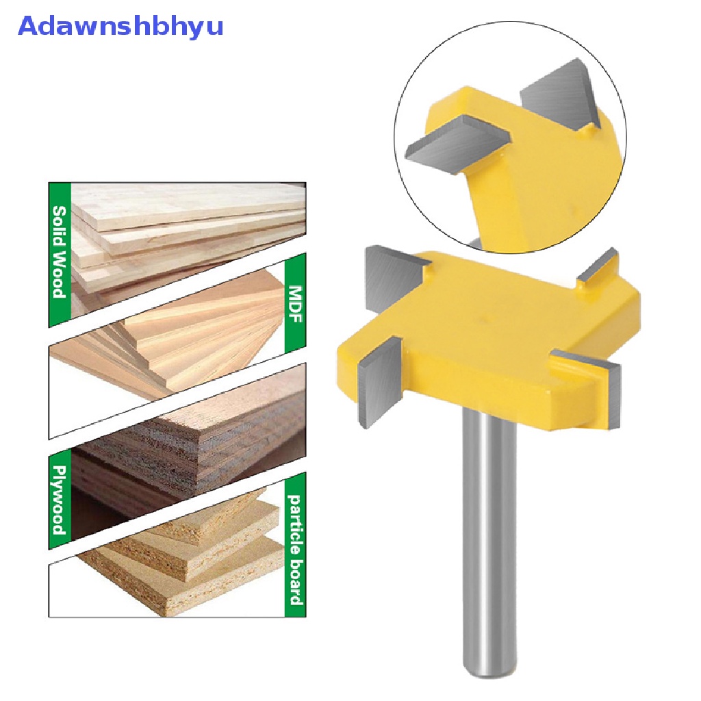 Adhyu 6mm Shank Flush trim bit Z4 Milling Straight Edge Slotg Milling Cutter ID