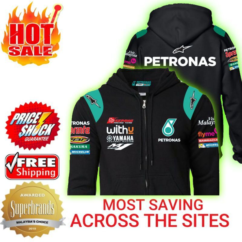 ⭐️⭐️⭐️⭐️⭐️ JAKET LOGO MIX Super Premium: Petronas Sprinta Yamaha Factory Racing Team Racer Moto GP 2