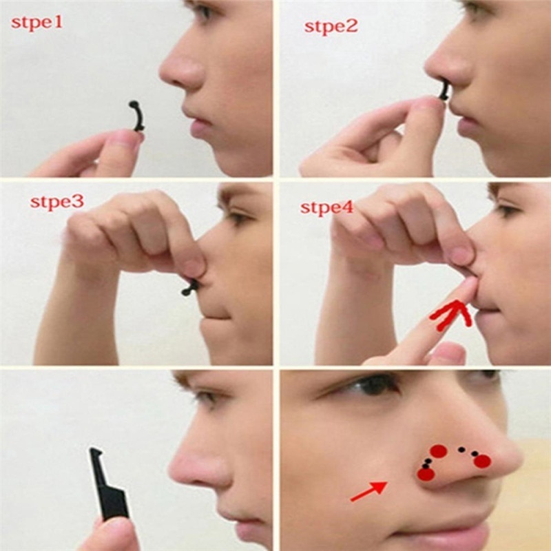 9PCS/Set 3 Sizes Beauty Nose Up Lifting Bridge Shaper Massage Tool No Pain Nose Shaping Clip Clippe