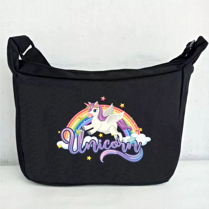 tas selempang unicorn anak perempuan kuda pony poni uniqlo unicron