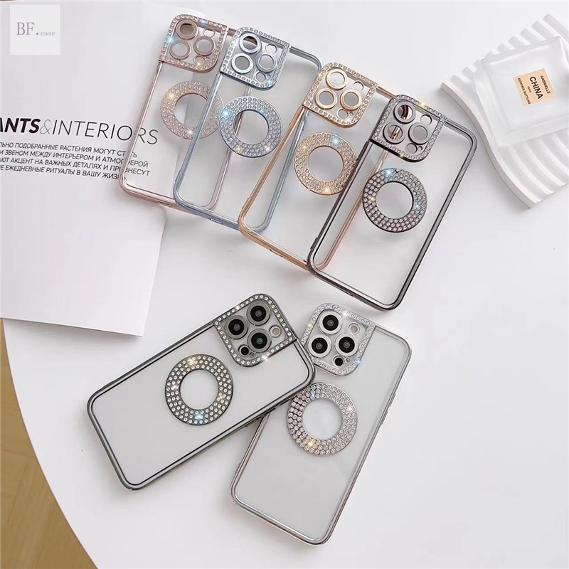 IPHONE Soft Case Pelapis Berlian Canggih Deluxe Untuk Iphone14 13 12 11 Pro Max