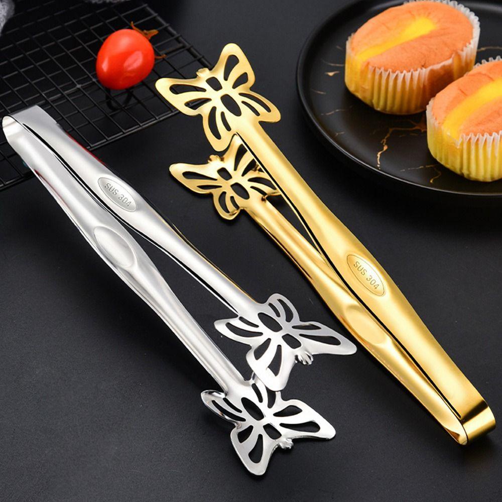 Solighter Klip Makanan Pencegah Gosong Butterfly Clip Gold/silver Perlengkapan Dapur Barbecue Clip