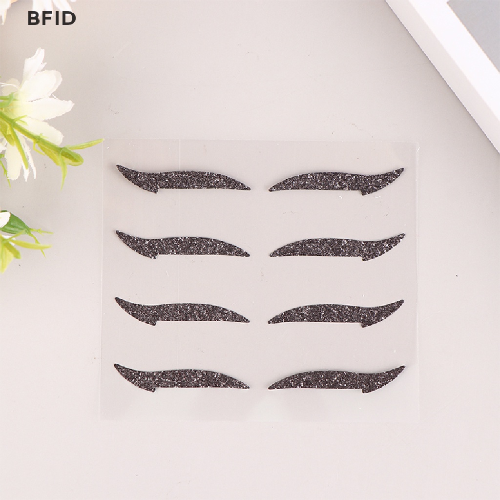 [BFID] 4pasang 3D Bulu Mata Palsu Glitter Eyeliner Set Self Adhesive Eyelid Patch [ID]