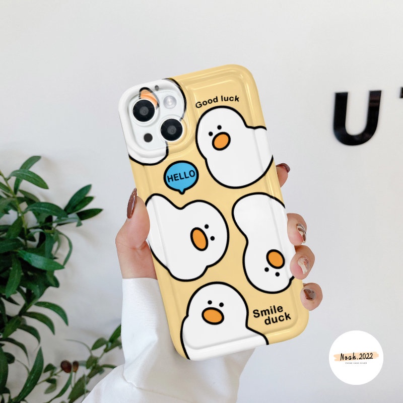 Bebek Lucu Shockproof Air Cushion Case Vivo Y22 Y15 Y15s Y11 Y91C Y12s Y20 Y02 Y17 Y35 Y21 Y93 Y33s Y20i Y30 Y21s Y15A Y22s Y20s G Y12 Y1s Y01 Y95 Y91 Y12i Y50 Casing Tpu Lembut Kartun