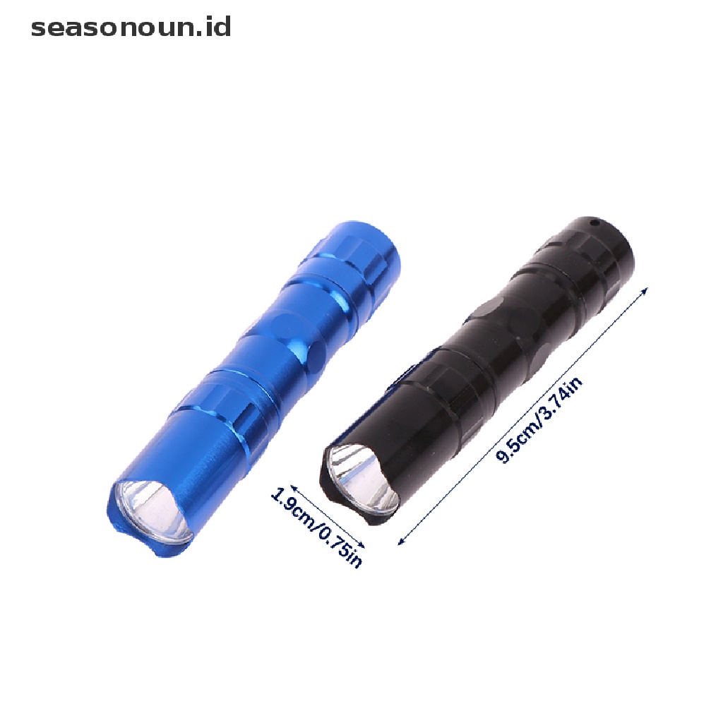 Seasonoun 3W Aluminium Alloy Tahan Air LED Torch Portable Lampu Saku Cahaya Yang Kuat.