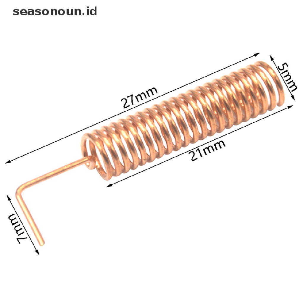 Seasonoun 433mhz Spring Antenna Fosfor Tembaga Built-in Spiral High Gain Transceiver Omnidirectional Smart Module Welding Antenna.