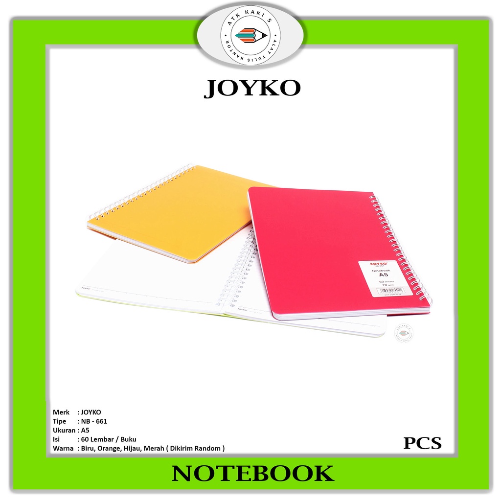 

JOYKO - Note Book A5 NB - 661 Buku Catatan Bergaris -Pcs