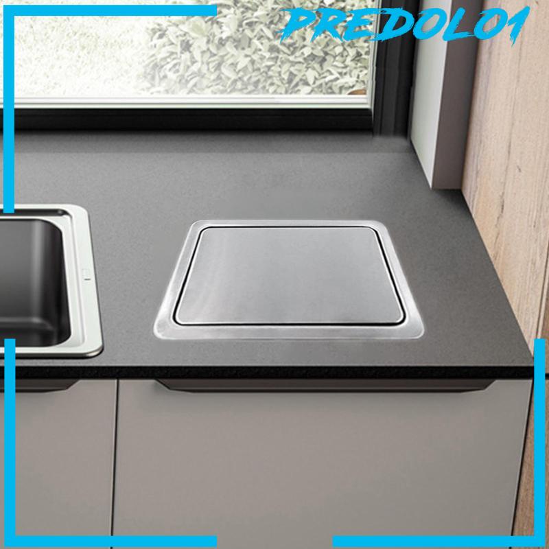 [Predolo1] Penutup Tempat Sampah Tutup Flap Lid Flip Built Stainless Steel Balance Untuk Outdoor
