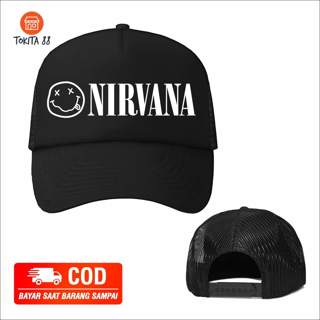 Topi Nirvana - Topi Trucker Nirvana - Topi Trucker Original - Topi Distro Bandung - Topi Distro Mura