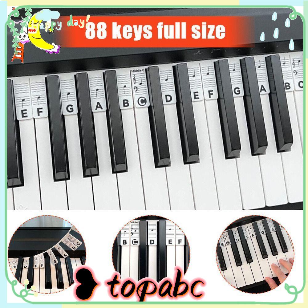 Top Stiker Piano Silikon Reusable Double Line Score Display 88kunci