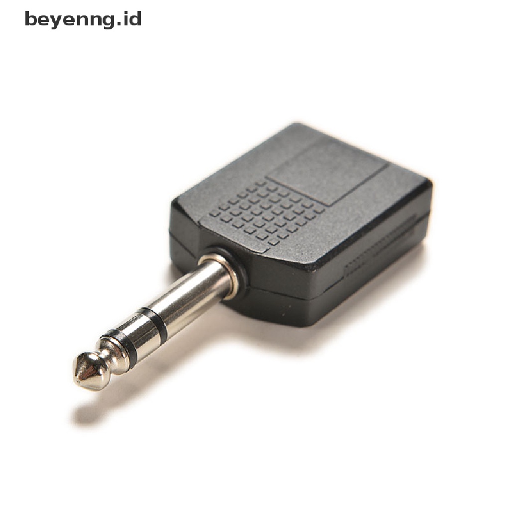 Beyen New 1/4&quot; Stereo Plug Adapter to 2-way 6.35mm Stereo Jack Headphone Y Splitter ID