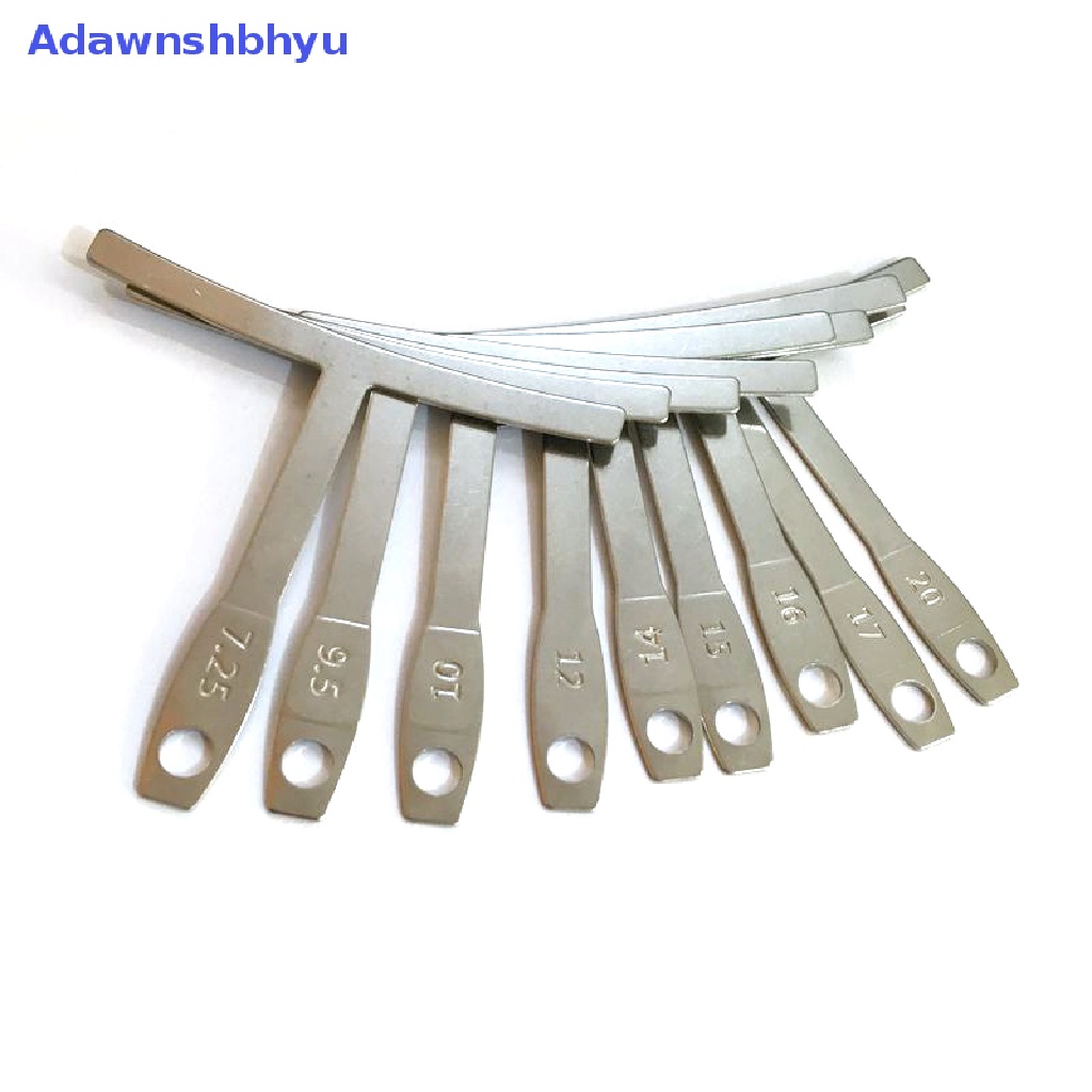 Adhyu 9pcs Understring Radius Measure Bass String Pengukur Gitar Perbaikan Mengukur Bentuk T ID