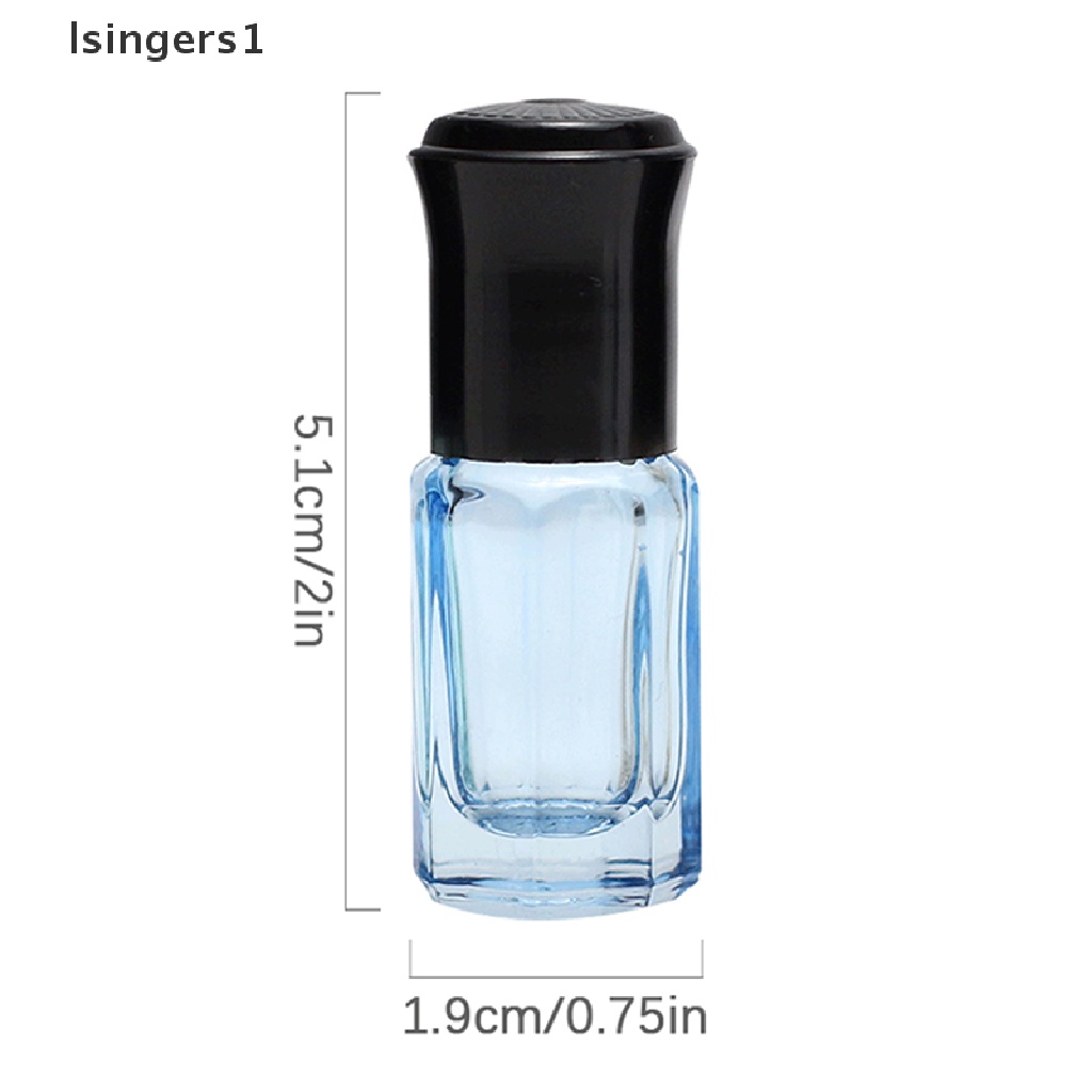 [lsingers1] Botol Roller Kaca Tebal 3ml Botol Roll On Gradasi Warna Butik