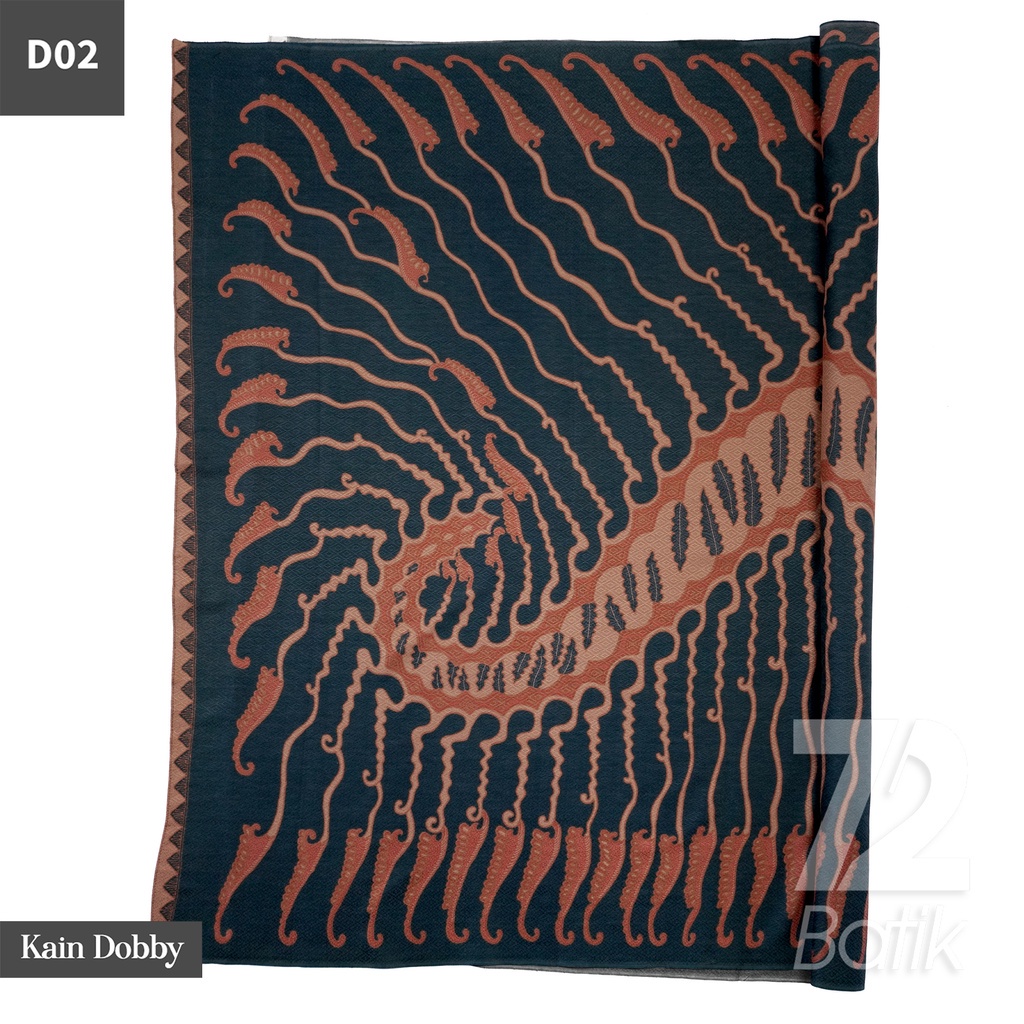 KAIN BATIK PREMIUM Dobby Motif Kawung Kelabang Warna Biru Dongker Orange 723322 Cap 72 Jarik Jarit Samping Kebat Panjang Batik Dobby Modern Premium Bahan Seragam Batik Pernikahan Kantor Keluarga Murah Kamen Jadi Batik Bali Lembaran