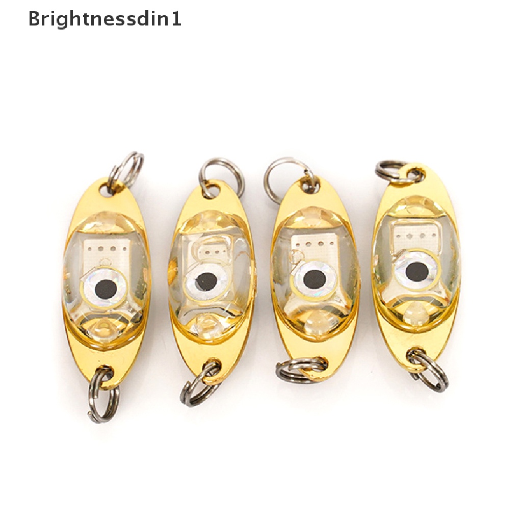 [Brightnessdin1] Led Memancing Umpan Ikan Flash Lampu Blink Fishing Tackle Metal Spoon Lure Light Boutique