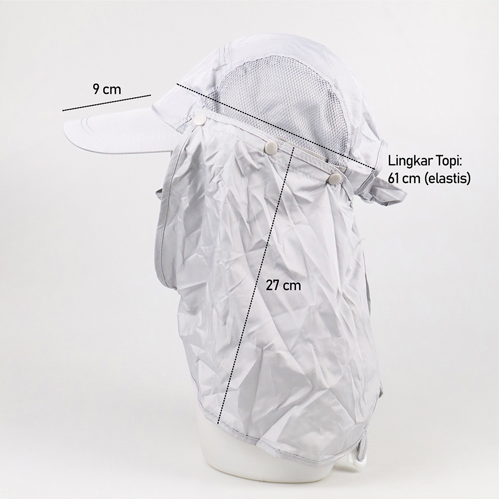 Topi Memancing Anti Matahari UV Fishing Hat - MH011 - Gray