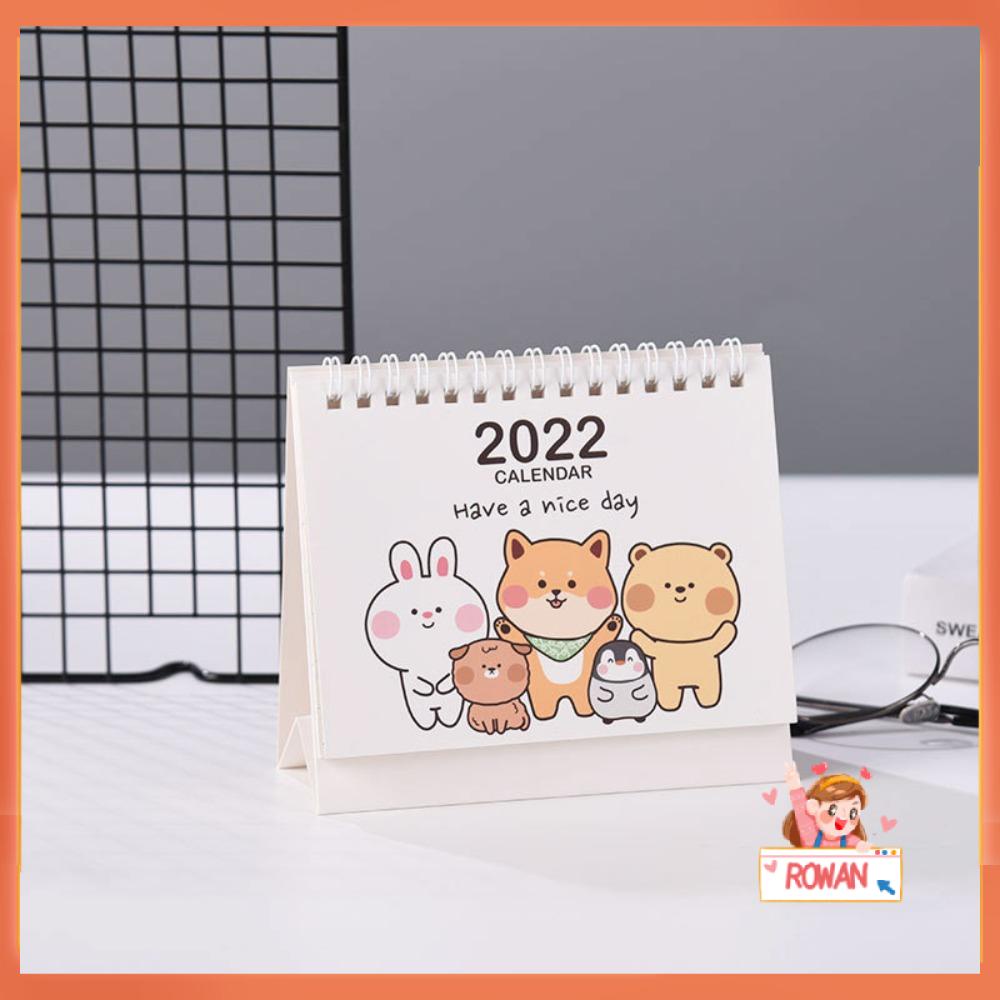 R-flower 2023kalender Kertas Desktop Notebook Fashion Gambar Tangan Tahunan Multi-Fungsi Agenda Organizer