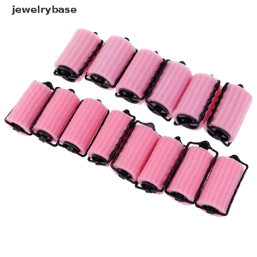 [jewelrybase] 6/8pcs Spons Busa Bantal Diy Styling Rambut Rol Pengeriting Pembuat Twist Alat Butik