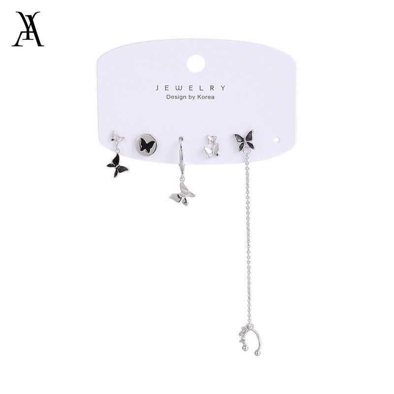 AY(CN) Fashion Butterfly Gold Silver Drop Earrings Set Jumbai Stud Earring Untuk Aksesoris Perhiasan Wanita