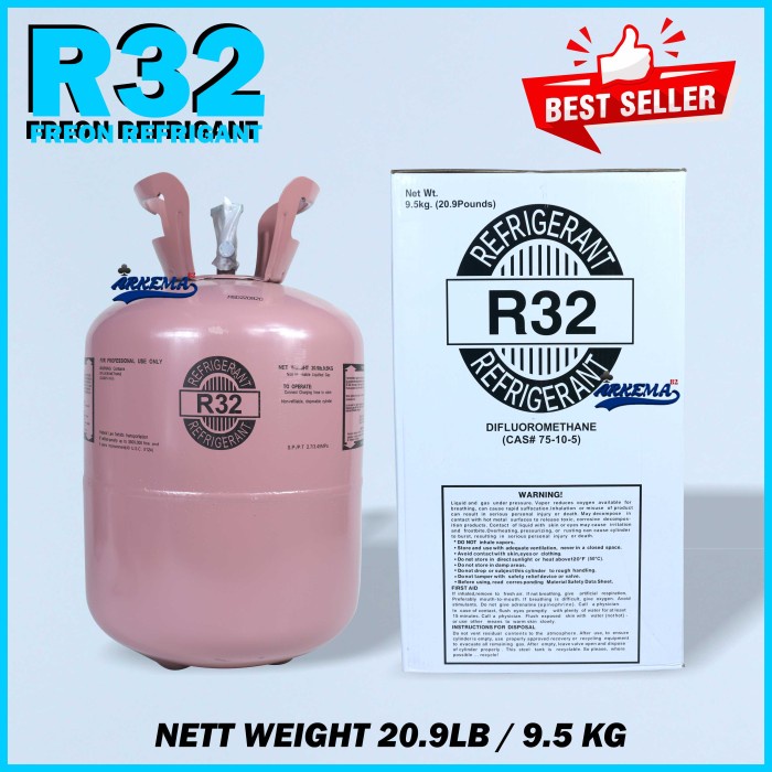 REFRIGANT R 32 TABUNG DAN ISI 9.5 KG | PREON ORIGINAL SEGEL | FREON AC R32 - ARKEMA