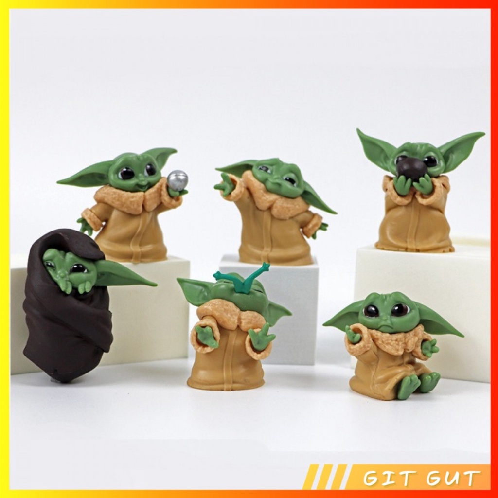 Action Figure Pajangan Mainan Star Wars Baby Yoda Set 6 Pcs