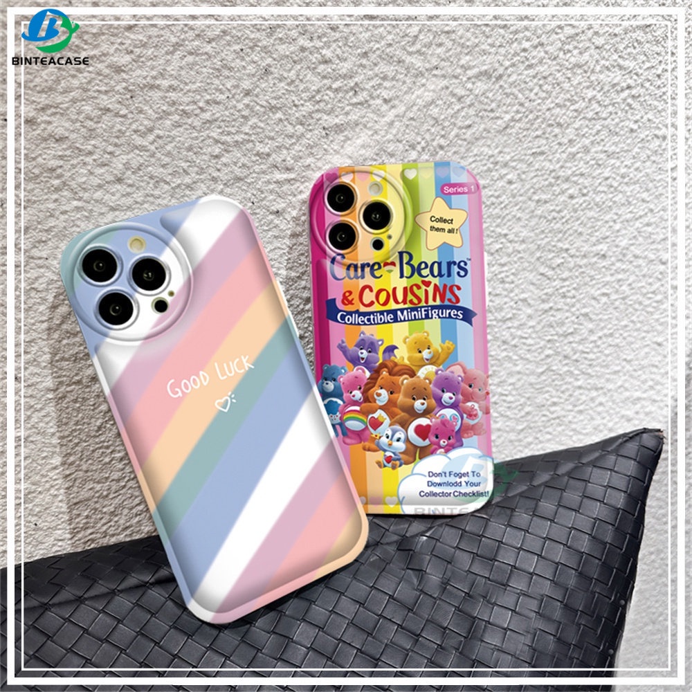 Realme 10 C15 C12 C25S C11 C20 Realme5 5i 6i C3 8i C21Y C25Y Rainbows and Care Bears Silikon Airbag Case Binteacase