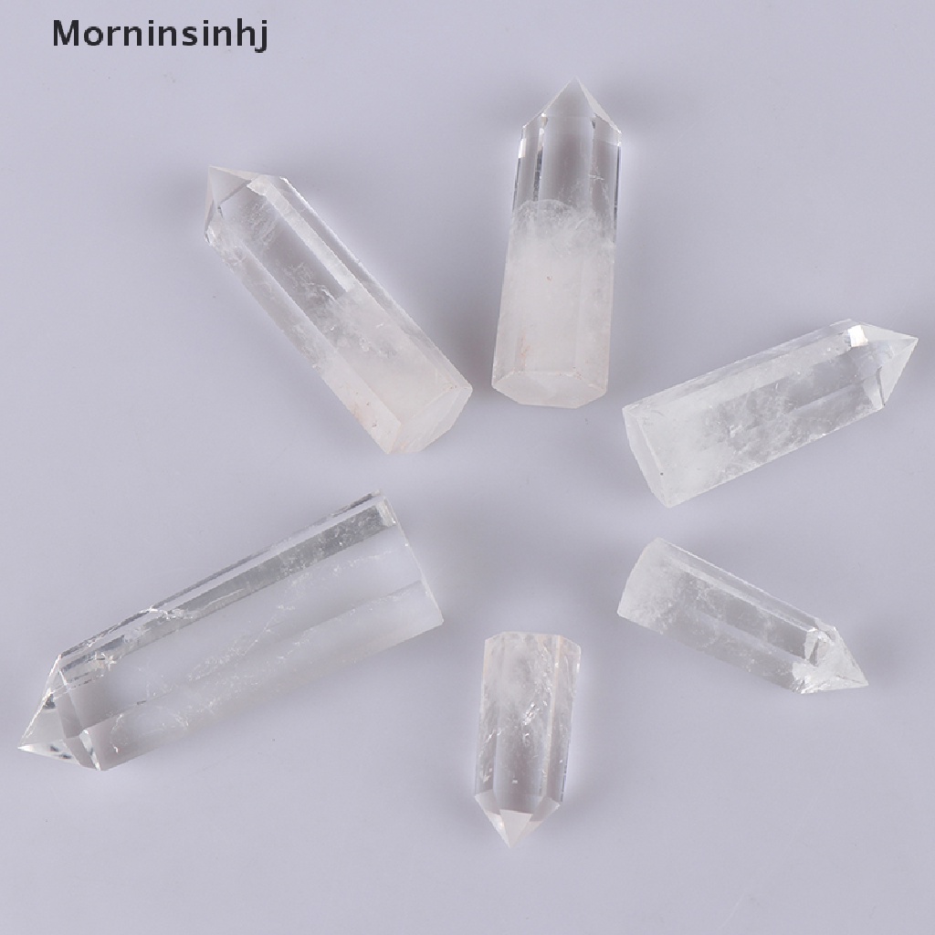 Mornin Clear Crystal Point Spesimen Tongkat Alami Reiki Healing Stone id