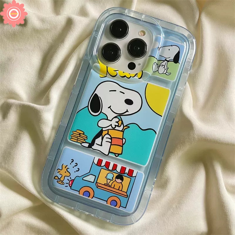 Kartun Lucu Snoppy Charlie Brown Case Untuk Redmi10 9C NFC 9A 10A 9T A1 Redmi 10 Note11 11s 9 10s Note10s Note9 Note11 Note10 Jatuh Lembut Tpu Airbag Shockproof Cover Case