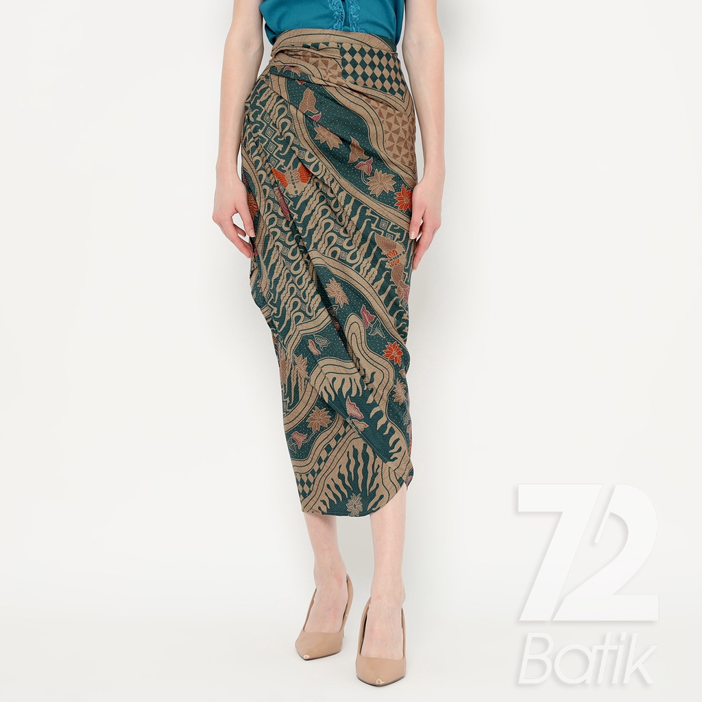 ROK BATIK SPAN Jena Skirt Lilit Kebaya Instan Modern Wanita Motif Sungai Kupu Hijau Kebiruan 723187 Cap 72 - Rok Batik Lilit Bawahan Skirt Kamen Kebaya Songket Batik Panjang Plisket Span Instan Jadi Bali Lembaran Premium Modern Untuk Wanita Kondangan