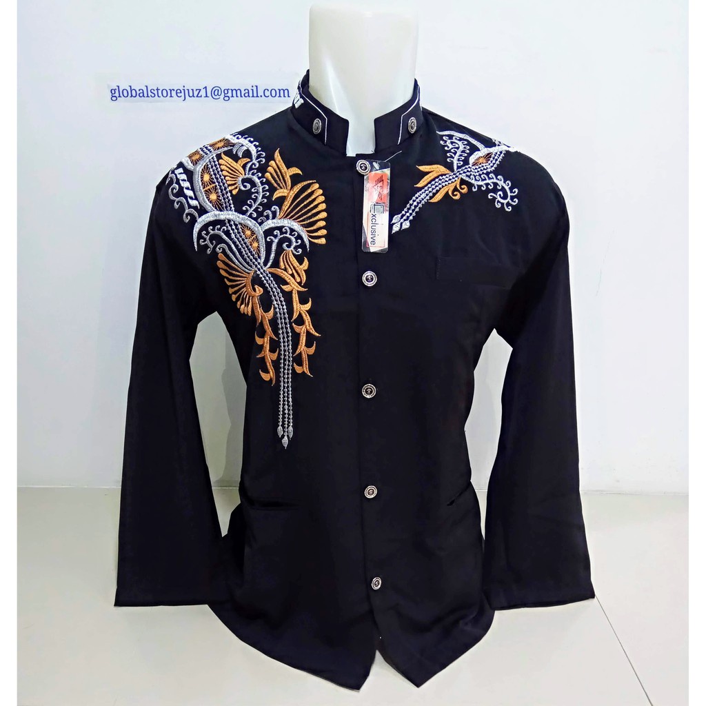 Jasko Hitam Bordir Jas Koko Bahan Hightwis Tebal Size S M L XL XXL
