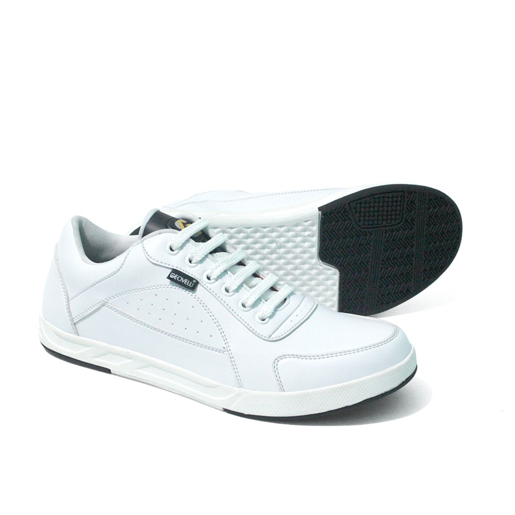 GVL Geovelli Mallsy Sepatu Sneakers Putih Pria Kekinian Kasual Full White Cowok cocok untuk acara Ca