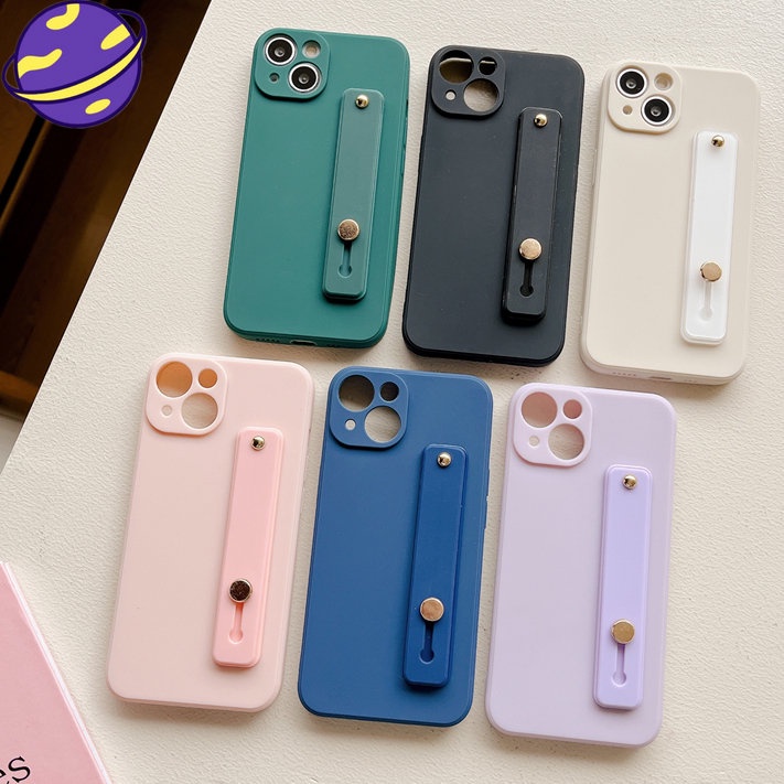 IPHONE Untuk Iphone14 13 12 11 Pro X XS Max7 8 14 Plus XR Straight Edge Bracket Casing Silikon Lembut Case